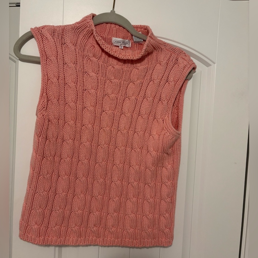 JEANNE PIERRE Pink Cowl Neck Sweater